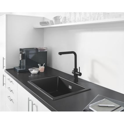 GROHE 31655AP0 - Fregadero K700U 610 × 460 mm piedra negra/negro