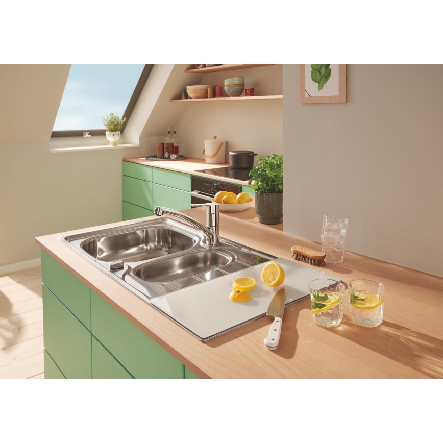 GROHE 31685000 - Grifo de fregadero STARTECO, cromo brillante