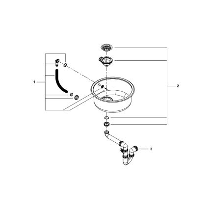 GROHE 31720SD0 - Fregadero K200 440 x 440 x 180 acero inoxidable