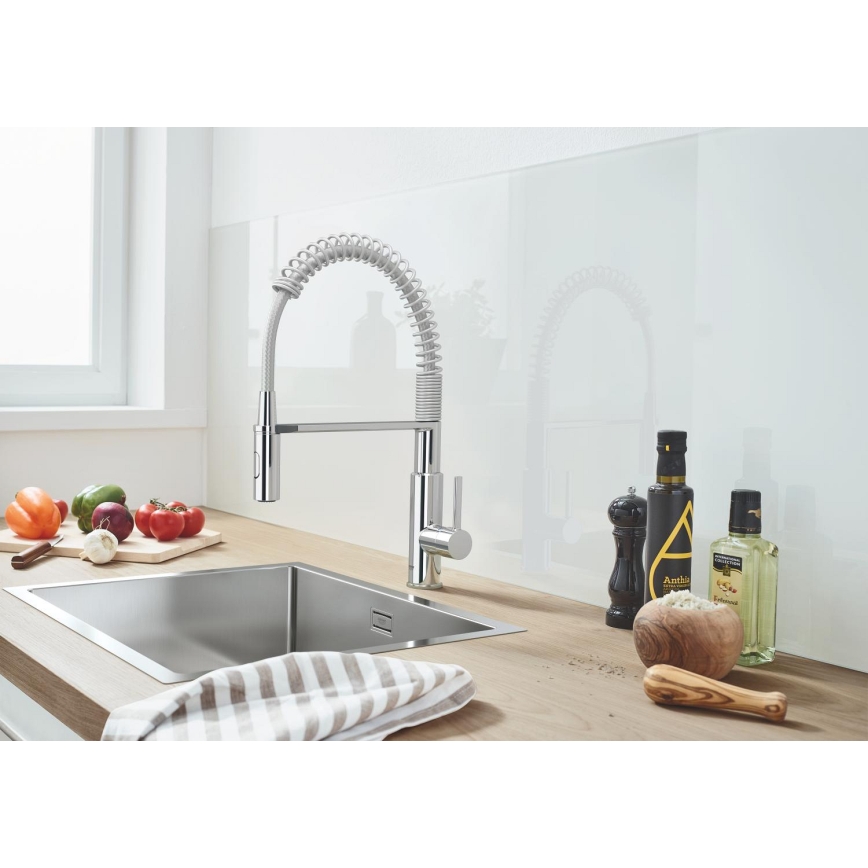 GROHE 31726SD0 - Fregadero de cocina K700 550 × 450 mm acero inoxidable