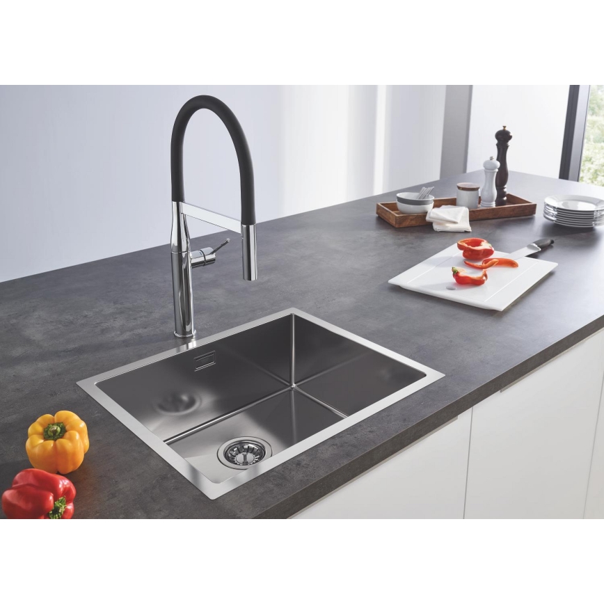 GROHE 31726SD0 - Fregadero de cocina K700 550 × 450 mm de acero inoxidable