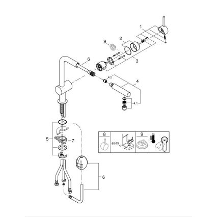 GROHE 32168DC0 - Grifo de fregadero A, acero inoxidable