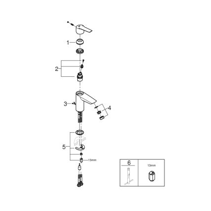 GROHE 32277002 - Grifo de lavabo START, tamaño S, acabado cromado brillante