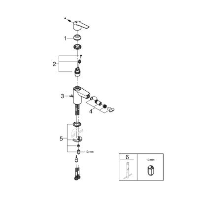 GROHE 32281002 - Grifo para bidé START S cromado brillante