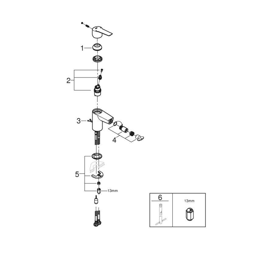 GROHE 32281002 - Grifo para bidé START S cromado brillante