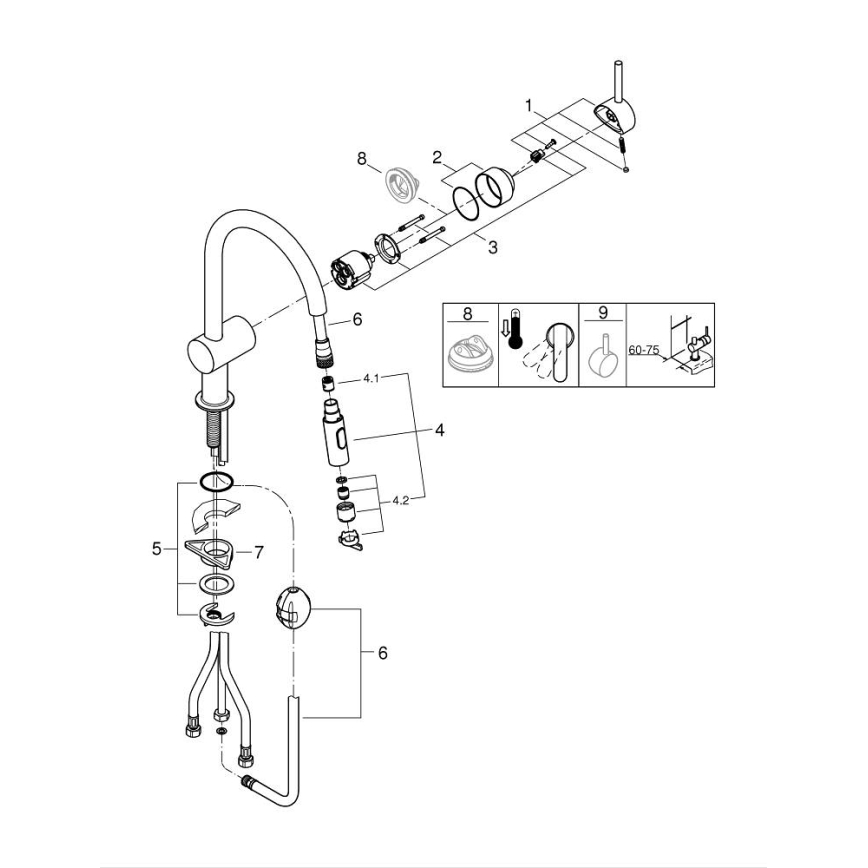 GROHE 32321DC2 - Grifo para fregadero A, acero inoxidable