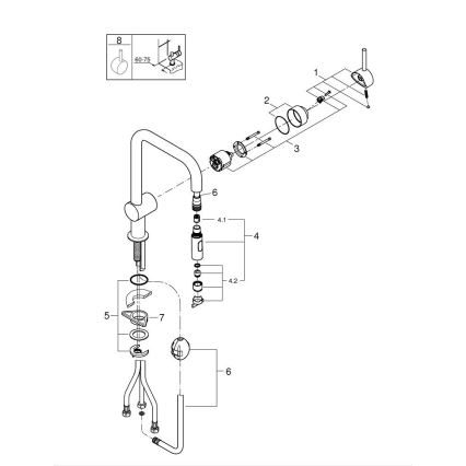 GROHE 32322002 - Grifo para fregadero A, cromo brillante