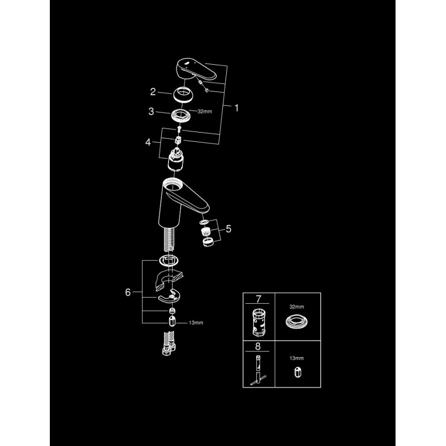 GROHE 3246920E - Grifo para lavabo EURODISC COSMOPOLITAN, tamaño S, cromado