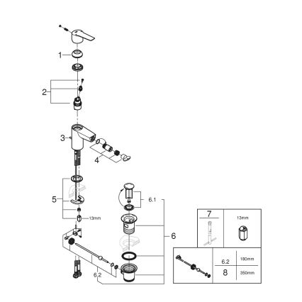 GROHE 32560002 - Grifo para bidé START tamaño S, cromo brillante