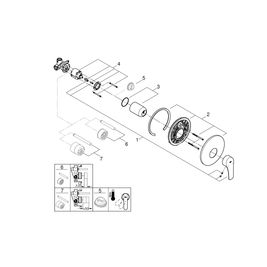 GROHE 32590002 - Grifo de ducha START, cromo brillante