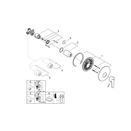 GROHE 32590002 - Mezclador de ducha START, acabado cromo brillante