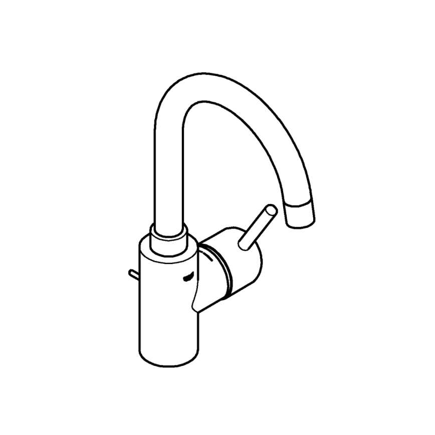 GROHE 32629002 - Grifo monomando de lavabo CONCETTO, tamaño L, cromo pulido