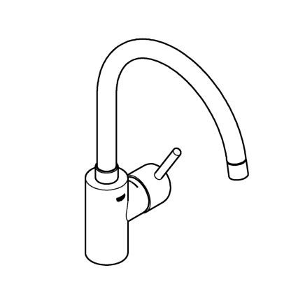 GROHE 32661003 - Grifo de fregadero CONCETTO cromo brillante