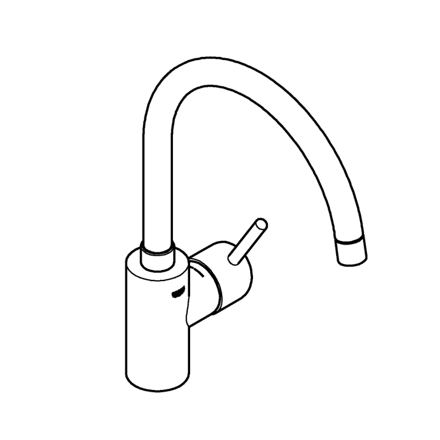 GROHE 32661003 - Grifo de fregadero CONCETTO cromo brillante