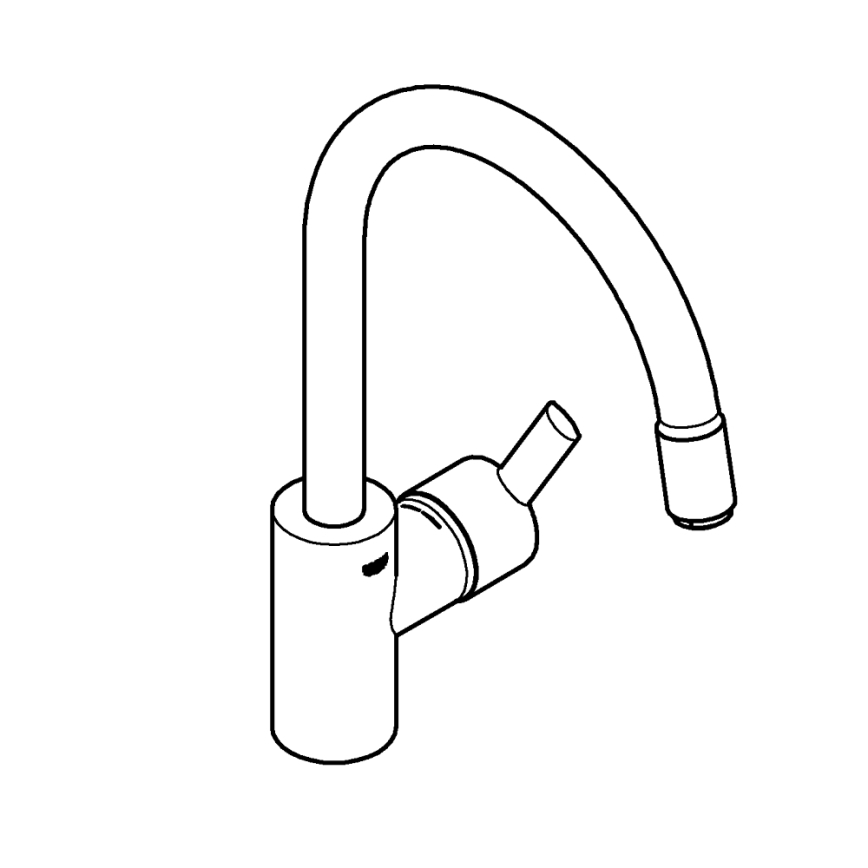 GROHE 32671002 - Grifo monomando para fregadero FEEL, cromo brillante