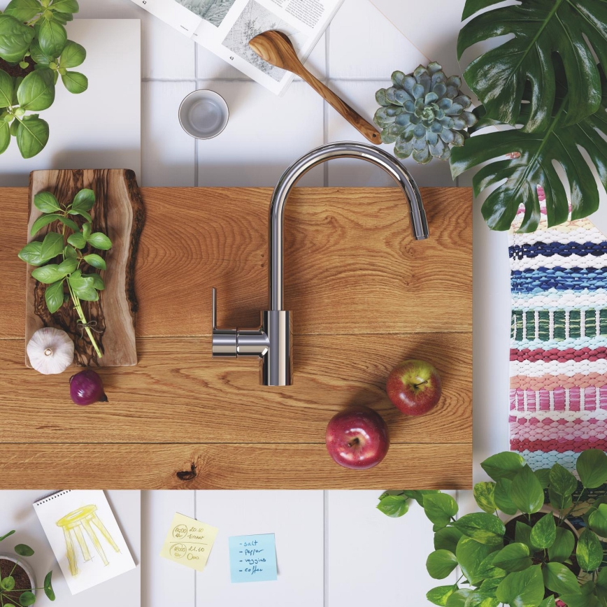 GROHE 32671002 - Grifo monomando para fregadero FEEL, cromo brillante