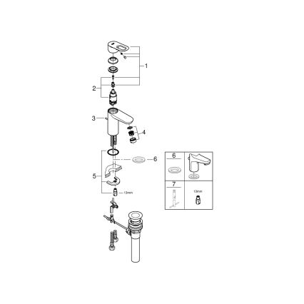 GROHE 32814000 - Grifo de lavabo BAULOOP cromo brillante