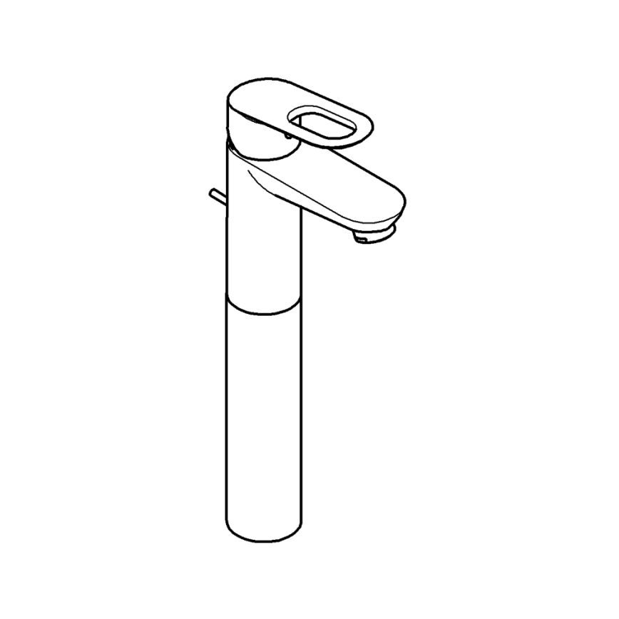 GROHE 32856000 - Grifo monomando para lavabo BAULOOP 12” cromo brillante