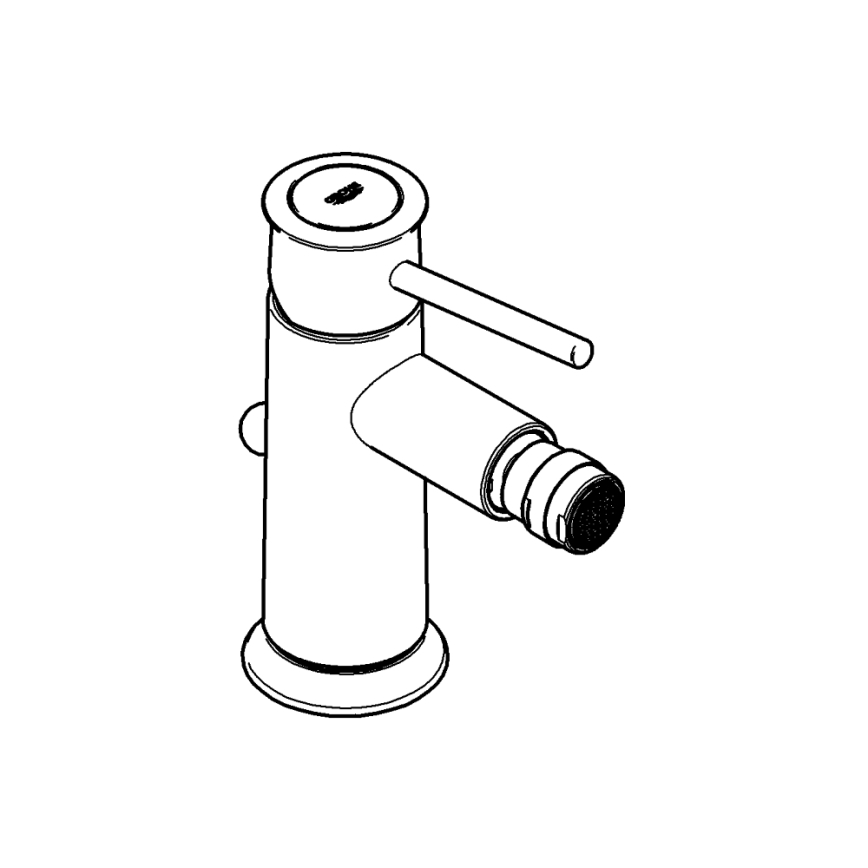 GROHE 32864000 - Grifo para bidé BAUCLASSIC cromado brillante