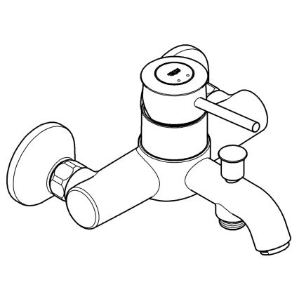 GROHE 32865000 - Grifo de bañera BAUCLASSIC DN 15, cromo brillante