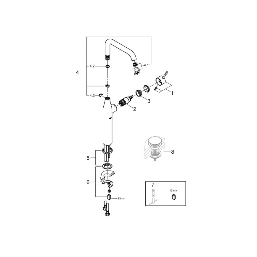 GROHE 32901DL1 - Grifo para lavabo ESSENCE XL, acabado bronce