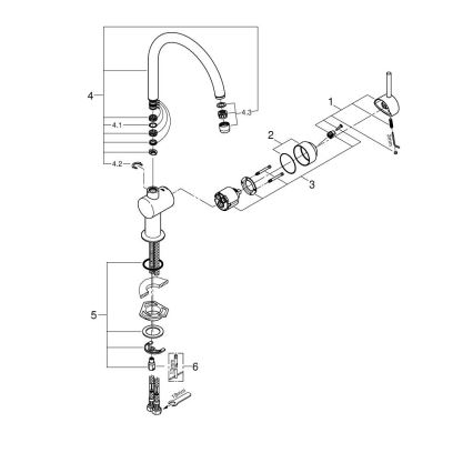 GROHE 32917000 - Grifo para fregadero A 356 mm cromo brillante