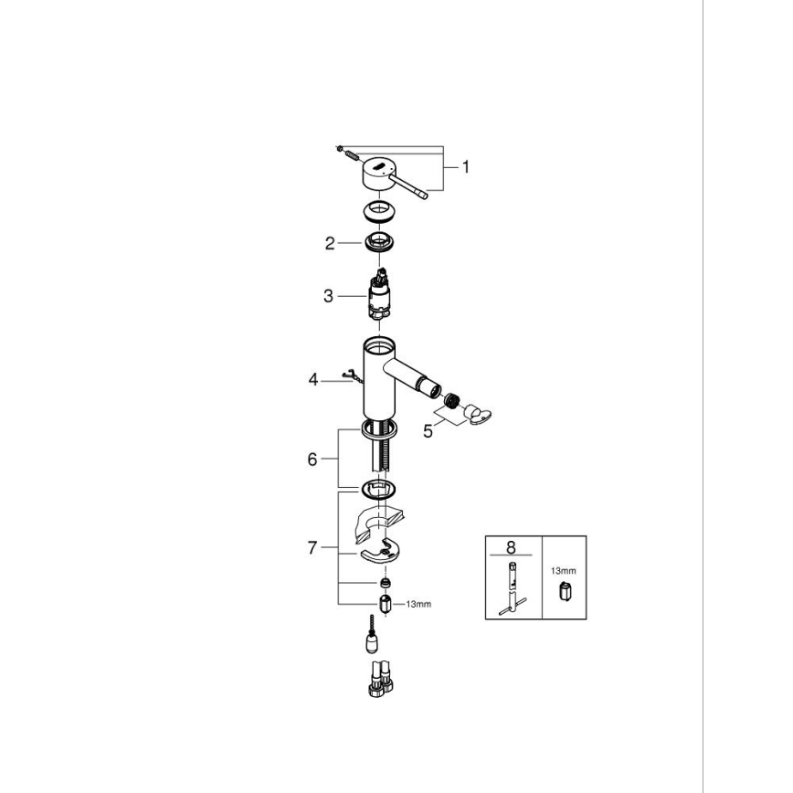 GROHE 32934001 - Grifo para bidé ESSENCE DN 15, cromo brillante