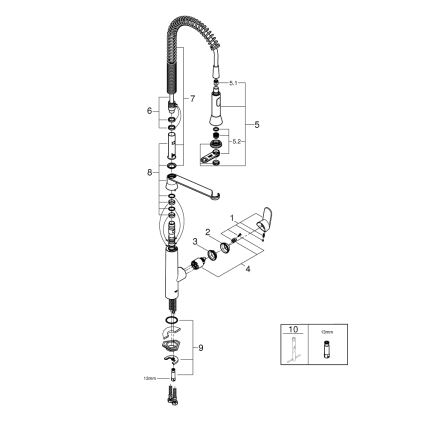 GROHE 32950000 - Grifo para fregadero K7, cromo brillante