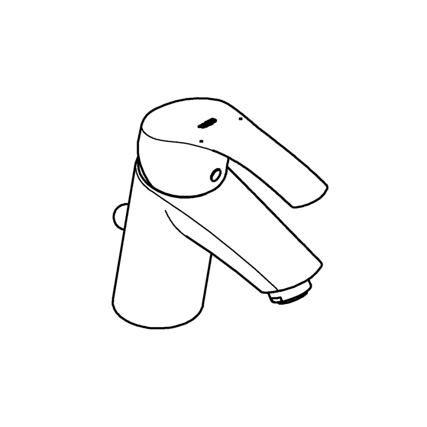 GROHE 33265002 - Grifo de lavabo EUROSMART DN 15, tamaño S, acabado cromado brillante