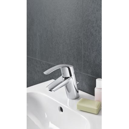 GROHE 33265002 - Grifo de lavabo EUROSMART DN 15, tamaño S, acabado cromado brillante