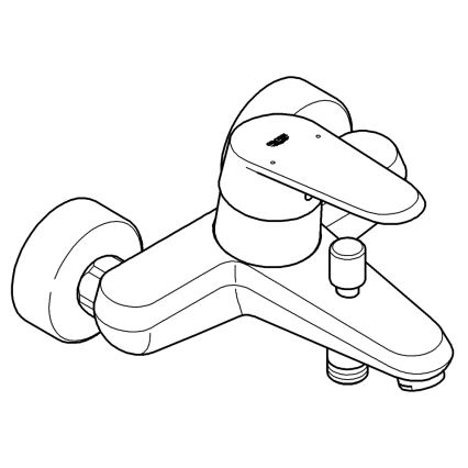 GROHE 33390002 - Grifo monomando para bañera EURODISC COSMOPOLITAN DN 15, acabado cromado brillante