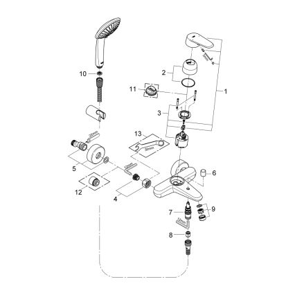 GROHE 33395002 - Grifo de bañera EURODISC COSMOPOLITAN cromado brillante