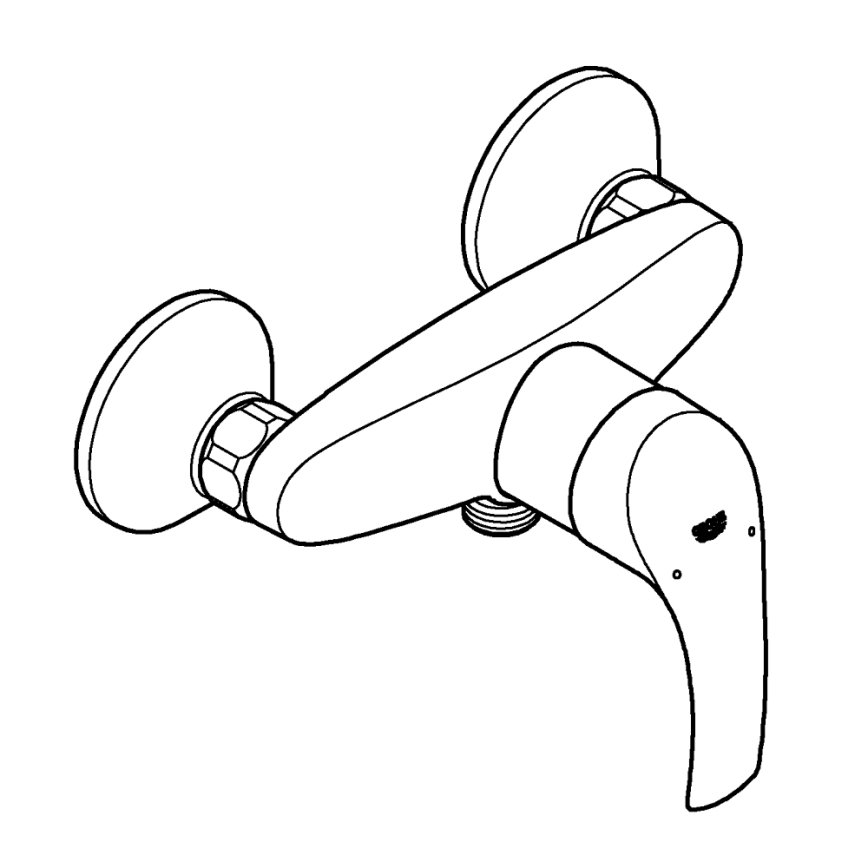 GROHE 33555002 - Monomando de ducha EUROSMART DN 15 cromado brillante