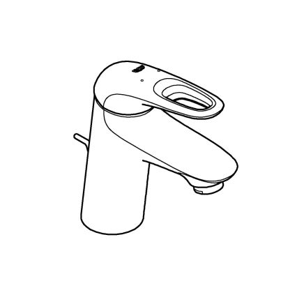 GROHE 33558LS3 - Grifo para lavabo EUROSTYLE, tamaño S, color blanco