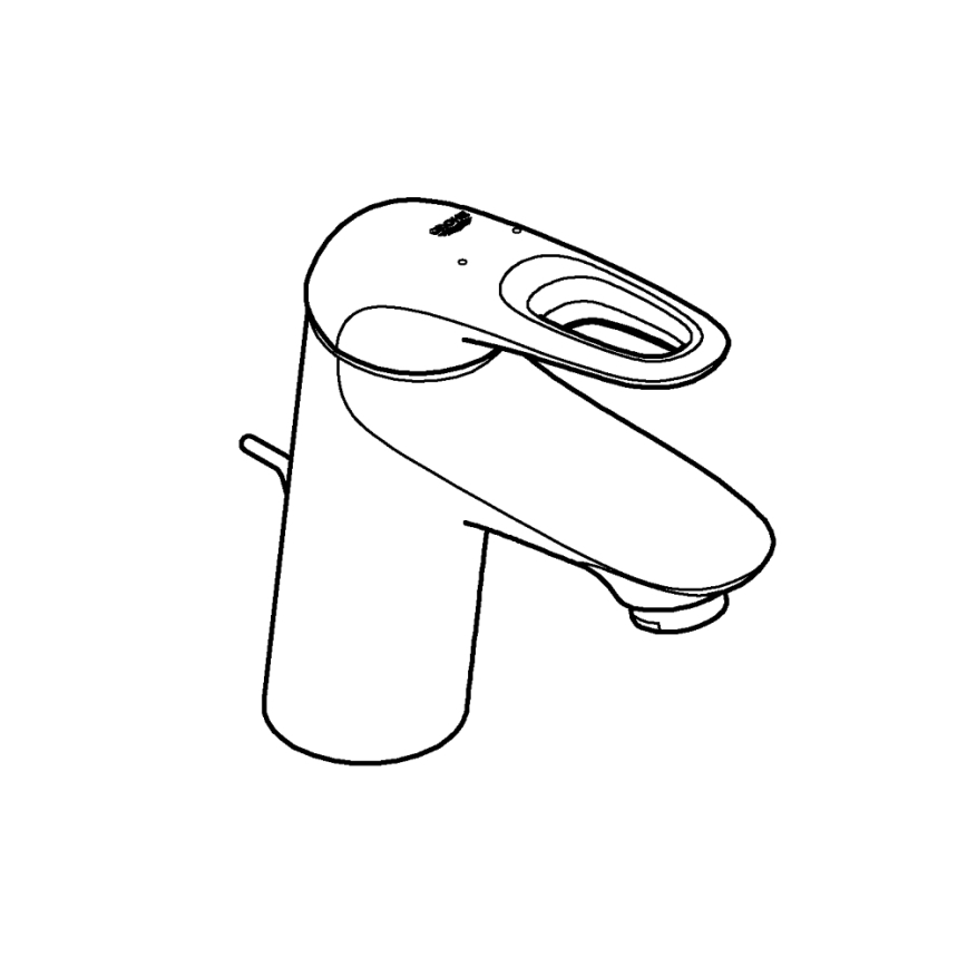 GROHE 33558LS3 - Grifo para lavabo EUROSTYLE, tamaño S, color blanco