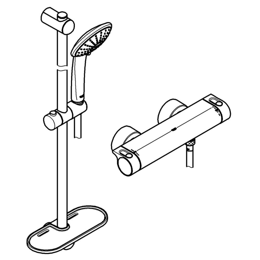 GROHE 34195001 - Grifo termostático GROHTHERM 2000 con conjunto EUPHORIA 110, cromado