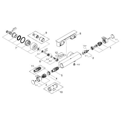GROHE 34469001 - Grifo termostático de ducha GROHTHERM 2000 DN 15 cromo