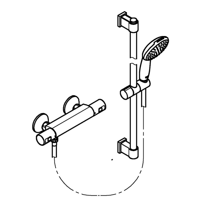 GROHE 34597001 - Mezclador termostático para ducha PRECISION START DN 15 cromo