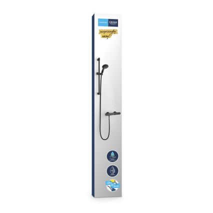 GROHE 345972431 - Mezclador termostático para ducha PRECISION START 12” 60 cm negro
