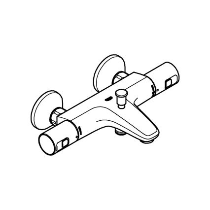 GROHE 345982430 - Mezclador termostático para bañera PRECISION START 168 mm, negro