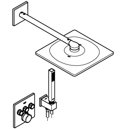 GROHE 34712000 - Juego de ducha SMARTCONTROL 310 × 310 mm cromo brillante