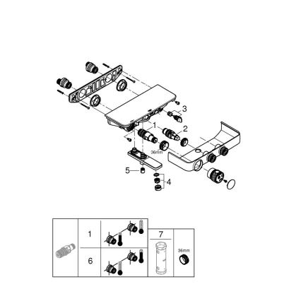 GROHE 34718000 - Grifo termostático para bañera GROHTHERM SMARTCONTROL 12” cromado