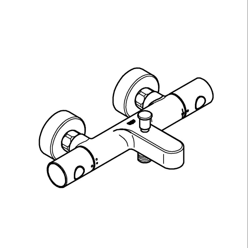 GROHE 34766000 - Grifo termostático para bañera GROHTHERM 800 COSMOPOLITAN DN 15 cromado