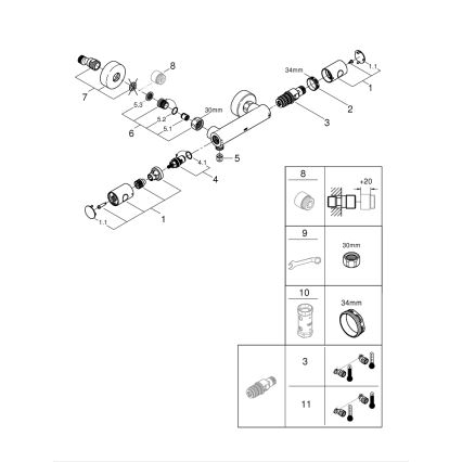 GROHE 34773000 - Grifería termostática de ducha PRECISION GET DN 15 cromo brillante