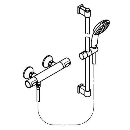 GROHE 34800001 - Grifo termostático de ducha PRECISION FLOW 600 mm cromo