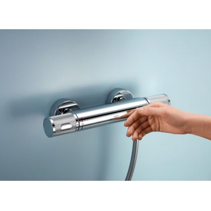 GROHE 34853001 - Grifo termostático para ducha PRECISION FEEL + conjunto de 90 cm, cromado
