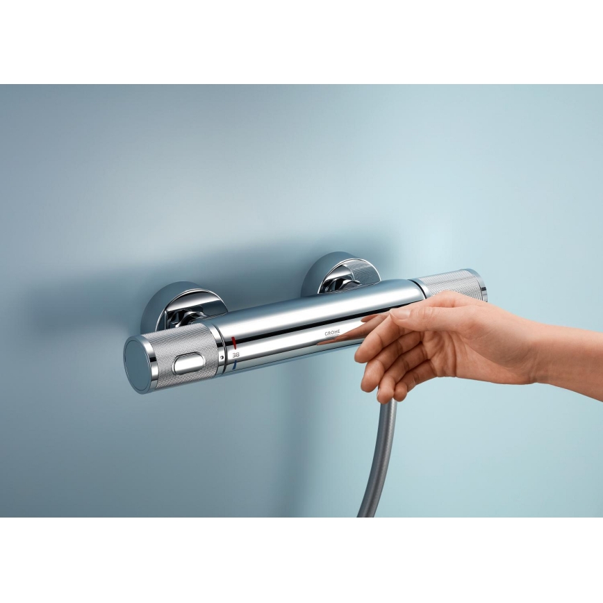 GROHE 34853001 - Grifo termostático para ducha PRECISION FEEL + conjunto de 90 cm, cromado