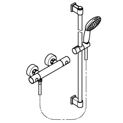 GROHE 34857000 - Grifería termostática de ducha PRECISION GET 12” cromo brillante