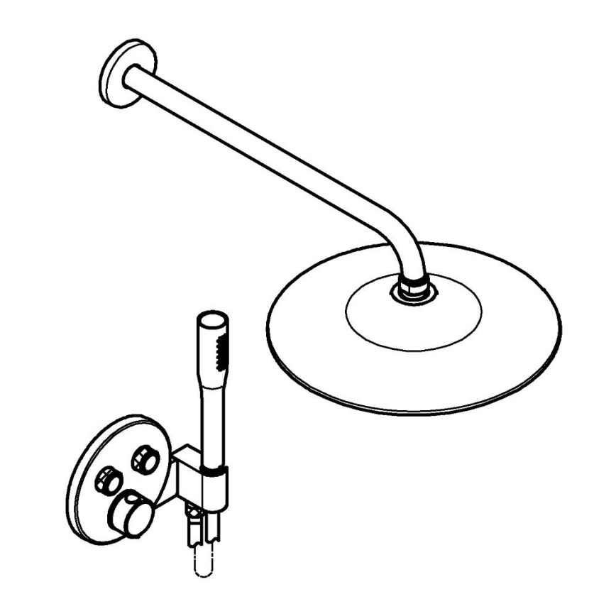 GROHE 34878000 - Sistema de ducha PRECISION SMARTCONTROL 260 mm cromo brillante