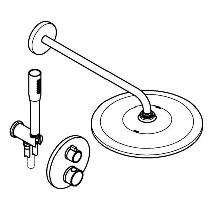 GROHE 34880000 - Batería de ducha empotrada estática GROHTHERM SMARTCONTROL cromada